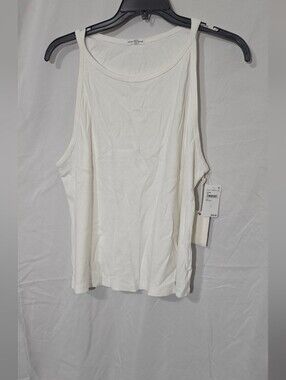 Good American White Scoop Neck Tank